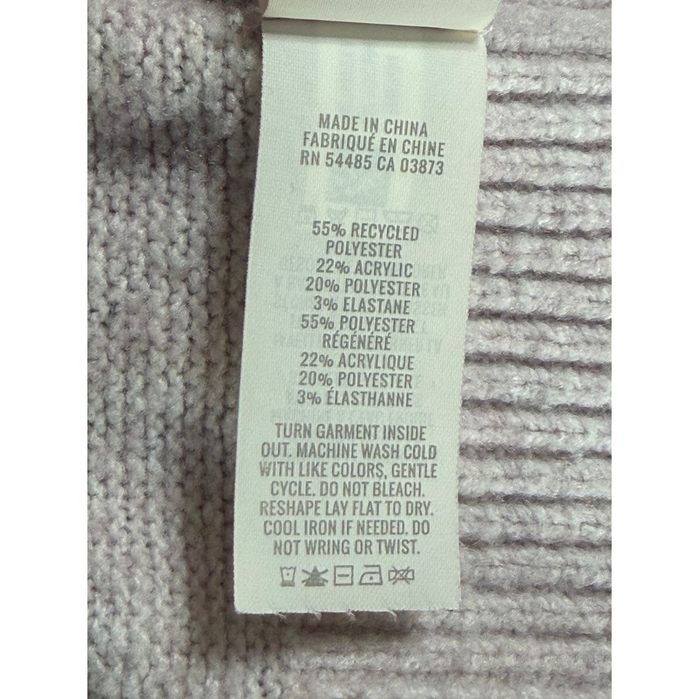Aerie‎ Women's XXS Lavender Marled Crew Neck Oversized Knit Pullover Sweater - Picture 5 of 5